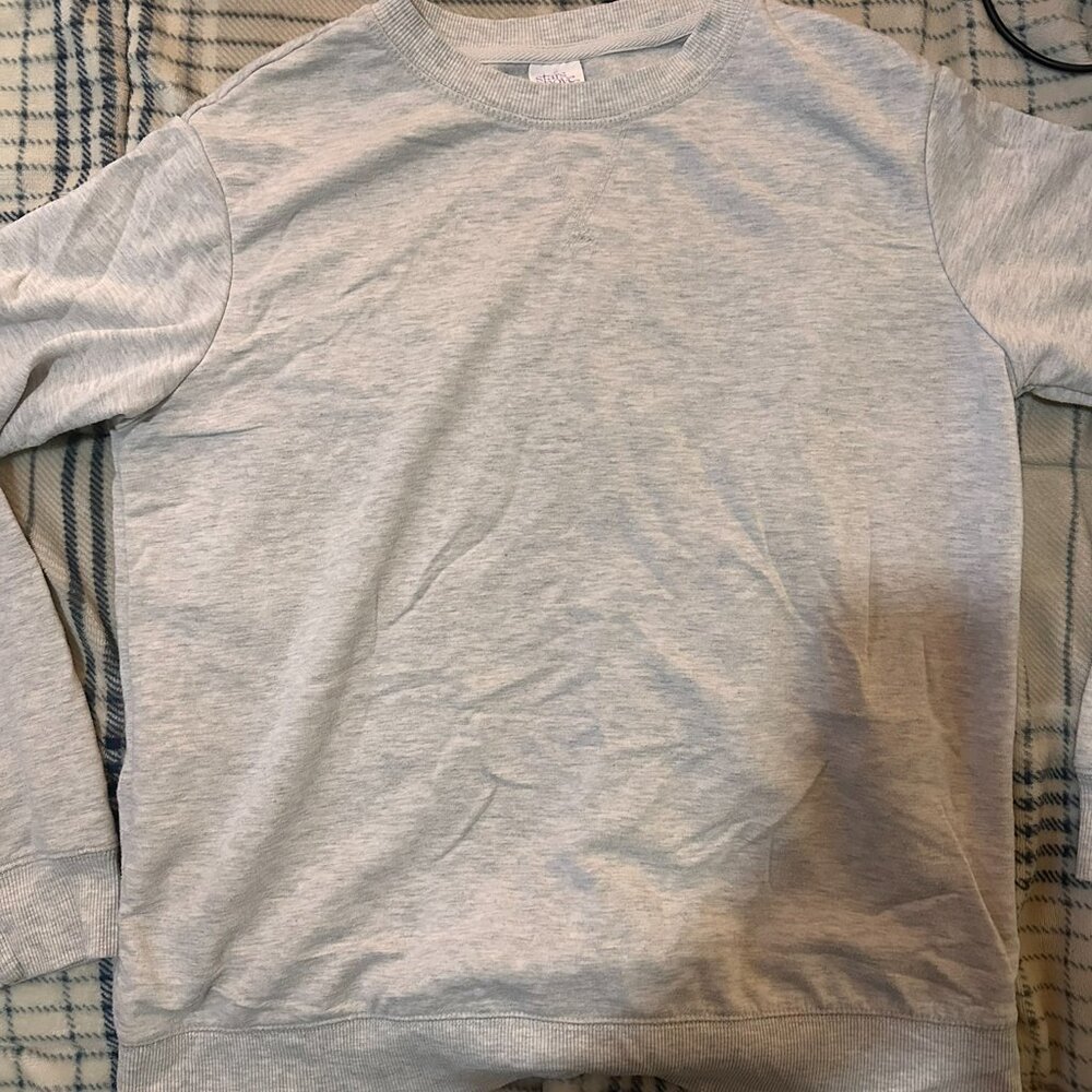 Women's Target Comfy Crew Neck Sweatshirt Heather Light Grey Size Small